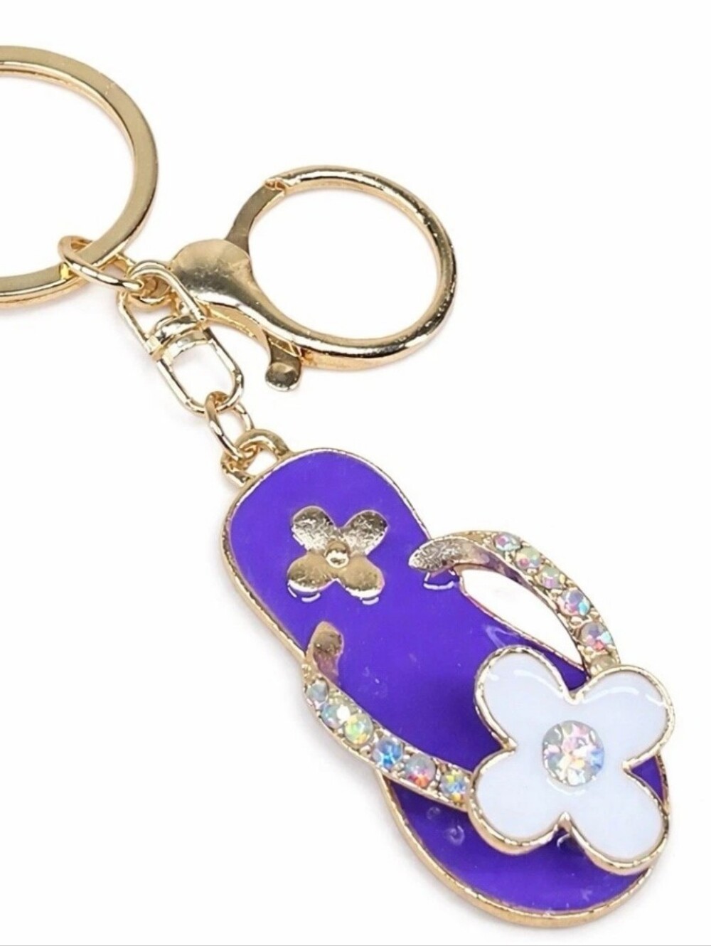 Purple Flip Flop Bag Charm